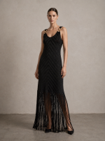 AGGEL black knit dress