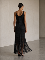 AGGEL black knit dress - Image 2