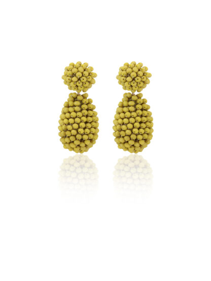 Benedita - summer earrings, handmade earrings, yellow earrings, beads earrings καλοκαιρινα σκουλαρικια, χειροποιητα σκουλαρικια