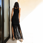 AGGEL black knit dress - Image 3