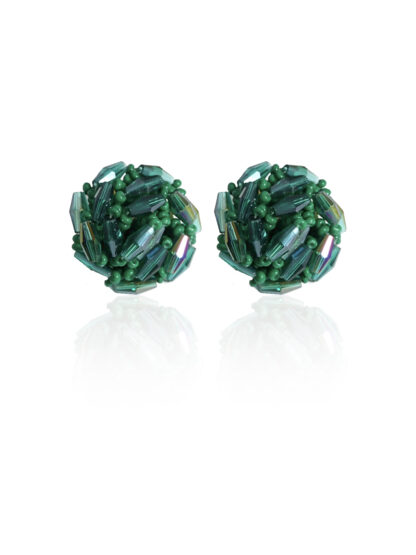 Cosette green - summer earrings, bead earrings, handmade earrings, green earrings, καλοκαιρινα σκουλαρικια, χειροποιητα σκουλαρικια, πρασινα σκουλαρικια, σκουλαρικια με χαντρες