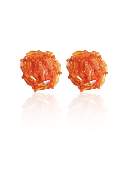 Cosette orange - summer earrings, bead earrings, handmade earrings, orange earrings, καλοκαιρινα σκουλαρικια, χειροποιητα σκουλαρικια, πορτοκαλι σκουλαρικια, σκουλαρικια με χαντρες