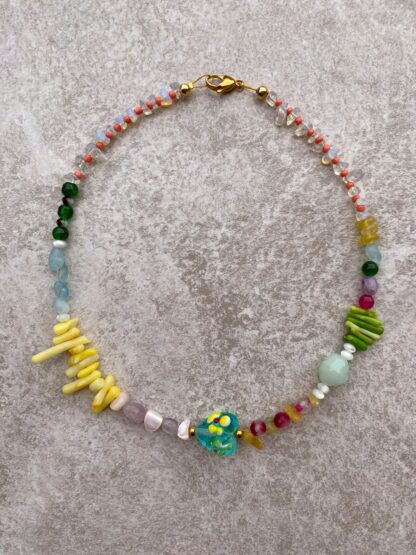 Elan - handmade necklace, summer necklace, χειροποιητο κολιε, καλοκαιρινο κολιε