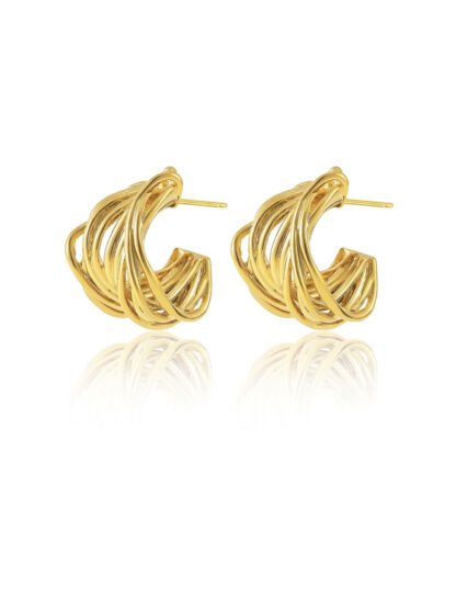 Essi gold - gold earrings, golden earrings, gold hoops, stainless steel hoops, ατσαλινα σκουλαρικια, χρυσα σκουλαρικια, ατσαλινοι κρικοι, χρυσοι κρικοι