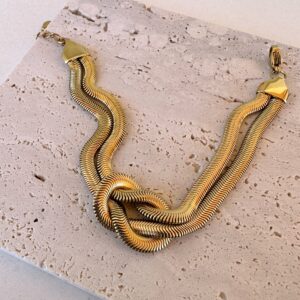 Lena - gold bracelet, stainless steel bracelet, chain bracelet, χρυσο βραχιολι, ατσαλινο βραχιολι, βραχιολι αλυσιδα