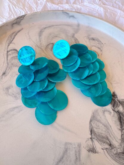 Lola - summer earrings, statement earrings, shell earrings, big earrings,εντυπωσιακα σκουλαρικια, σκουλαρικια κοχυλι, μεγαλα σκουλαρικια, σκουλαρικια statement