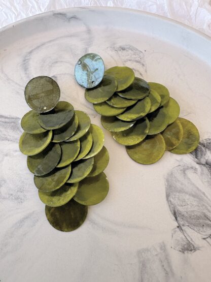 Lola - summer earrings, statement earrings, shell earrings, big earrings,εντυπωσιακα σκουλαρικια, σκουλαρικια κοχυλι, μεγαλα σκουλαρικια, σκουλαρικια statement