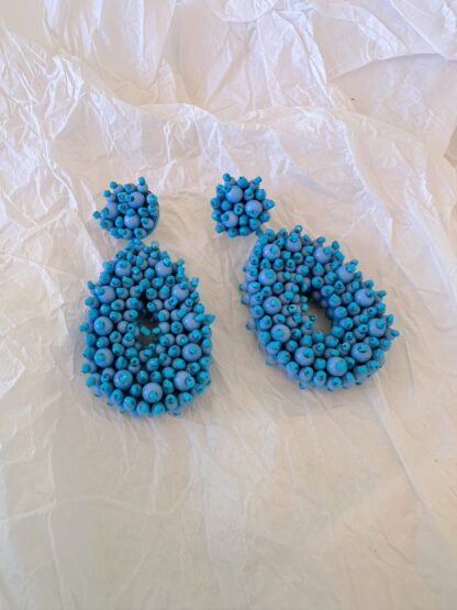 Kendra - summer earrings, bead earrings, handmade earrings, turquoise earrings, καλοκαιρινα σκουλαρικια, χειροποιητα σκουλαρικια, τιρκουαζ σκουλαρικια, σκουλαρικια με χαντρες