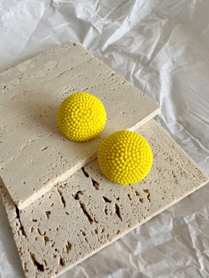 Betty yellow - summer earrings, bead earrings, handmade earrings, yellow earrings, καλοκαιρινα σκουλαρικια, χειροποιητα σκουλαρικια, κίτρινα σκουλαρικια, σκουλαρικια με χαντρες