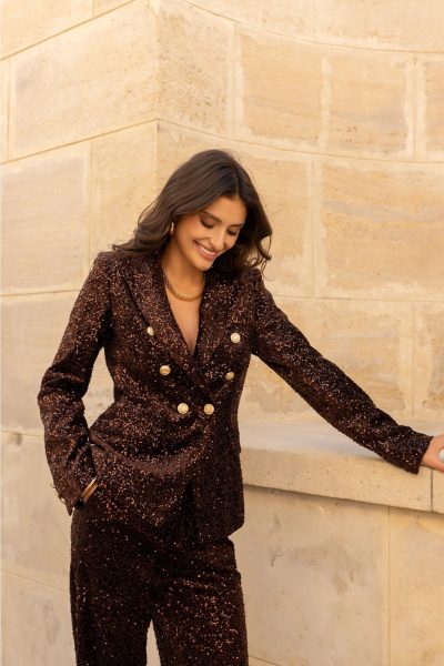 Nala blazer - sequin blazer, sequin jacket, σακακι με παγετεσ, σακακι σταυρωτο, σακακι μεσατο