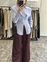 Lisa trousers - satin trousers, burgundy trousers, palazzo trousers, σατεν παντελονι, παντελονι φαρδυ, μπορντο παντελονι