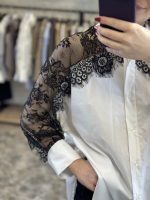 Ellen shirt - white shirt, lace shirt, cotton shirt, oversized shirt, λευκο πουκαμισο, πουκαμισο με δαντελα, πουκαμισο μακρυ, πουκαμισο oversized, πουκαμισο ποπλινα, πουκαμισο βαμβακερο