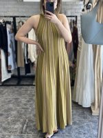 AGGEL gold green dress