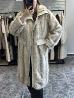 Carin coat - faux fur coat, white fur coat, οικολιγκη γουνα, μακρια γοουνα, λευκη γουνα