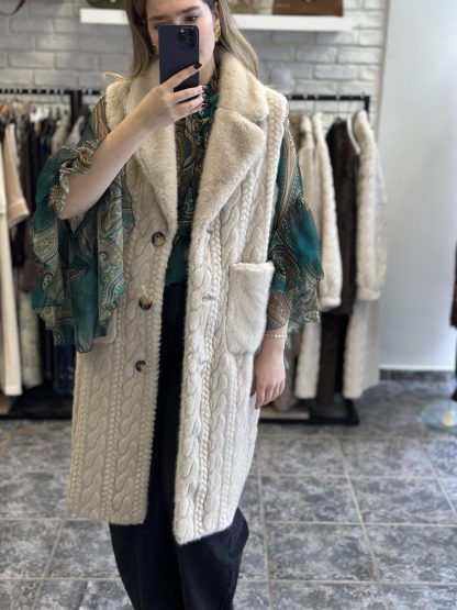 Nancy fur gillet - fur gillet, eco fur, eco fur gillet, long Gillet, μακρυ γιλεκο, γουνινο γιλεκο, οικολογικη γουνα