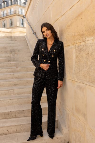 Nala blazer - sequin blazer, sequin jacket, σακακι με παγετεσ, σακακι σταυρωτο, σακακι μεσατο