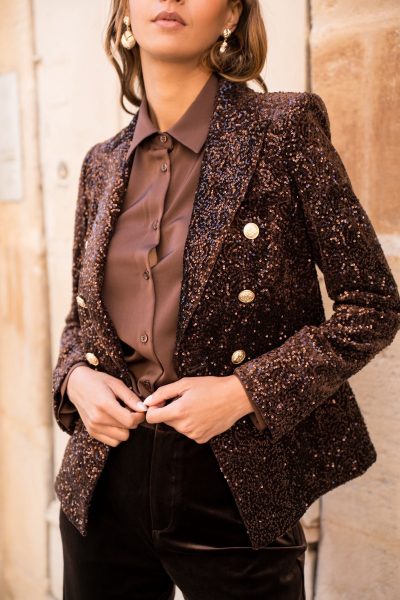 Nala blazer - sequin blazer, sequin jacket, σακακι με παγετεσ, σακακι σταυρωτο, σακακι μεσατο