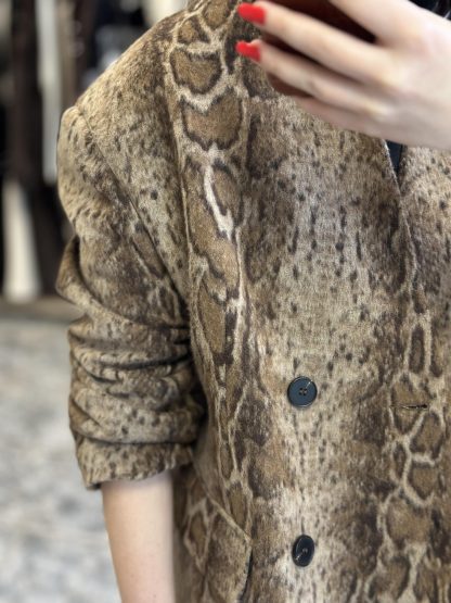 Abela blazer - lumina blazer, woolblazer, brown blazer, snake print blazer, oversized blazer, σακακι lumina, σακακι καφε, σακακι φιδε, σακακι snake print, oversized σακακι