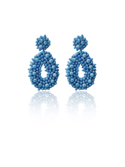 Kendra - summer earrings, bead earrings, handmade earrings, turquoise earrings, καλοκαιρινα σκουλαρικια, χειροποιητα σκουλαρικια, τιρκουαζ σκουλαρικια, σκουλαρικια με χαντρες