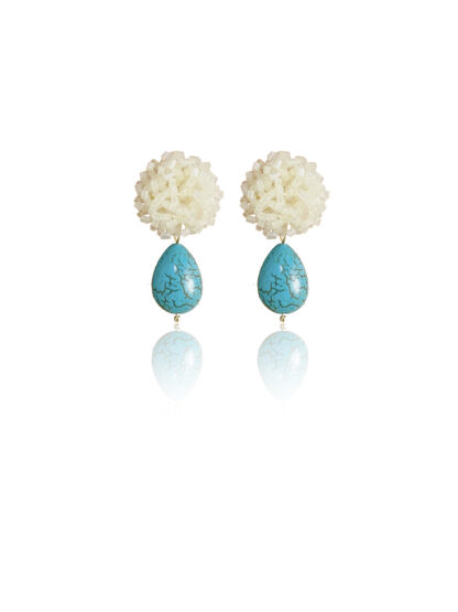 Marj - summer earrings, bead earrings, handmade earrings, turquoise earrings, καλοκαιρινα σκουλαρικια, χειροποιητα σκουλαρικια, τιρκουαζ σκουλαρικια, σκουλαρικια με χαντρες