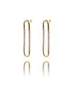 Nizan - gold earrings, zircon, stainless steel, χρυσα σκουλαρικια, ζιργκον, ανοξειδωτο ατσαλι