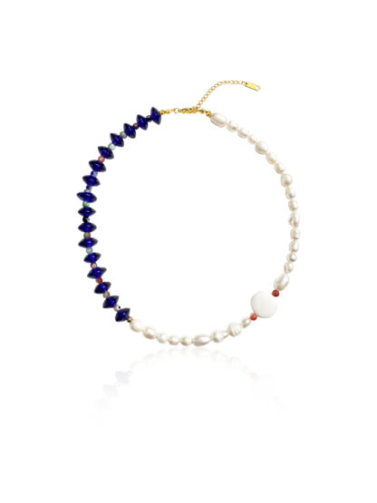 Prudence - pearl necklace, summer necklace, handmade necklace, χειροποιητο κολιε, καλοκαιρινο κολιε, κολιε μαργαριταρια