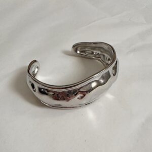 Sidonie silver - stainless steel bracelet, silver bracelet, cuff bracelet, ασημι βραχιολι, βραχιολι χειροπεδα, ατσαλινο βραχιολι