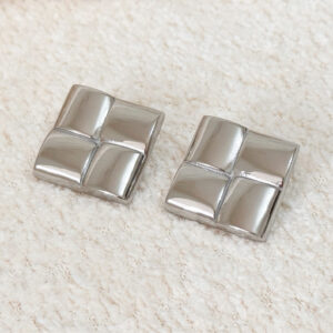 sullivan silver - silver earrings, stud earrings, stainless steel earrings, big earrings, ασημι σκουλαρικια, ατσαλινα σκουλαρικια, σκουλαρικια με καρφακι, εντυπωσιακα σκουλαρικια