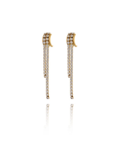 Yohanna - gold earrings, glam earrings, zircon, χρυσα σκουλαρικια, ζιργκον