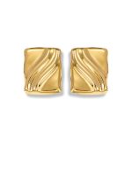 Alexa gold - gold earrings, golden earrings, stud earrings, stainless steel earrings, statement earrings, vintage earrings, χρυσα σκουλαρικια, σκουλαρικια με καρφι, ατσαλινα σκουλαρικια