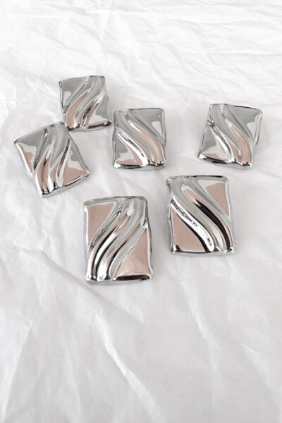 Alexa silver - silver earrings, stud earrings, stainless steel earrings, statement earrings, vintage earrings, ασημι σκουλαρικια, σκουλαρικια με καρφι, ατσαλινα σκουλαρικια