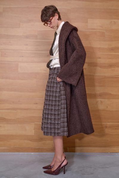 Romyla bermuda -bermuda shorts, bermuda pants, tweed pants, brown pants, βερμουδα tweed, βερμουδα καφε