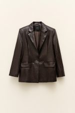James blazer - lumina blazer, eco leather blazer, oversizeed blazer, brown blazer, Lumina σακακι, σακακι δερματινη, σακακι καφέ