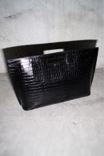 Black croc bag