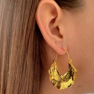 Clemmi gold - vintage earrings, gold earrings, βιντατζ σκουλαρικια, χρυσα σκουλαρικια