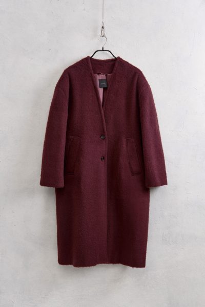 eda coat - oversized coat, burgundy coat, classic coat, μπορντο παλτο, κλασσικο παλτο, παλτο oversized