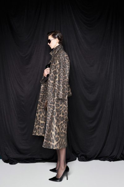 cece coat - leopard print coat, wool coat, wool blend coat, long coat,παλτο λεοπαρ, μαλλινο παλτο, παλτο απο μιξη μαλλιου, μακρυ παλτο