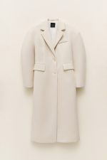 Imelda coat - cream coat, spring coat, lumina coat, 80s coat, εκρου παλτο, ανοιξιατικο παλτο, λουμινα παλτο , παλτο με εντονους ωμους