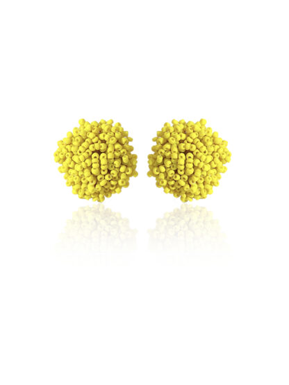 Gracie - summer earrings, bead earrings, handmade earrings, yellow earrings, καλοκαιρινα σκουλαρικια, χειροποιητα σκουλαρικια, κίτρινα σκουλαρικια, σκουλαρικια με χαντρες