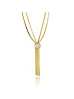 Ιnger - Χρυσό κολιέ, μαργαριτάρια, ατσάλι. gols necklace,pearls,stainless steel