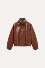 Helmi faux leather bomber