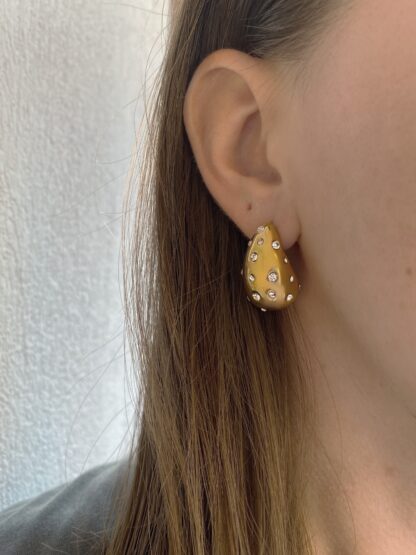 jeanie - - gold earrings, stainless steel earrings, teardrop earrings, χρυσα σκουλαρικια, σκουλαρικια ατσαλι,κ σκουλαρικια σταγονα