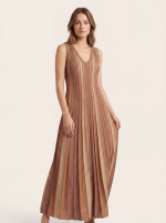 AGGEL gold tan dress