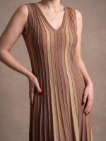 AGGEL gold tan dress - Image 2