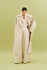 Celeste trench coat - cream trench coat, eco leather trench coat, long trench coat, lumina trench coat, καπαρτινα μπεζ, καπαρντινα δερματινη ,καπαρρντινα lumina